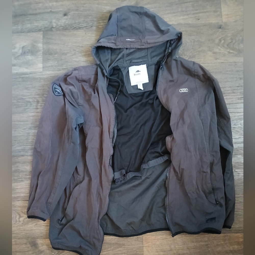 Custom Roots73 Audi Gray Rain Jacket. - Picture 4 of 16